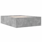 vidaXL Cadre de lit gris béton 140x190 cm bois d'ingénierie