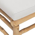 vidaXL Repose-pieds de jardin avec coussin gris clair bambou