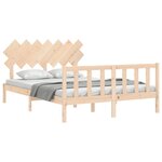 vidaXL Cadre de lit sans matelas 140x200 cm bois massif de pin