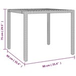 vidaXL Ensemble de bistro de jardin 5 Pièces coussins noir poly rotin