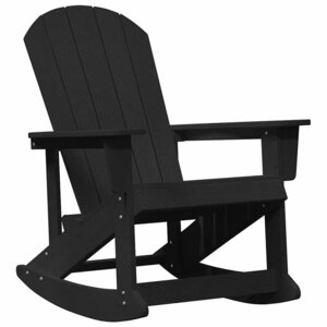 vidaXL Chaise Adirondack à bascule Noir 73.5 x 92 x 90 cm HDPE