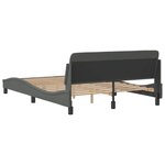 vidaXL Cadre de lit sans matelas gris foncé 140x200 cm tissu