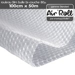 Lot de 20  rouleaux de film bulle d'air largeur 100 cm x longueur 50 mètres - gamme air'roll strandard