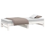 vidaXL Lit coulissant Blanc 2x(80x200) cm Bois de pin massif