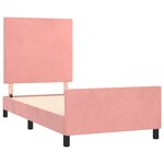 vidaXL Cadre de lit avec tête de lit Rose 80x200 cm Velours