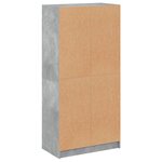 vidaXL Buffet haut avec portes gris béton 68x37x142 cm bois ingénierie