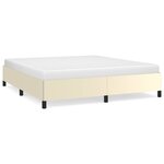 vidaXL Cadre de lit Crème 180x200 cm Similicuir
