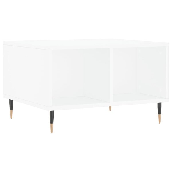 vidaXL Table basse Blanc 60x50x36 5 cm Bois d'ingénierie