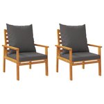 vidaXL Salon de jardin 4 Pièces avec coussins Bois d'acacia solide