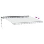 vidaXL Auvent rétractable automatique avec LED anthracite et blanc