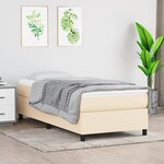 vidaXL Cadre de lit Crème 90x190 cm Tissu