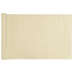 vidaXL Écran d'intimité de balcon crème 300x120 cm PVC