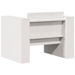 vidaXL Salon de jardin 2 Pièces blanc bois de pin massif