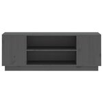 vidaXL Meuble TV Gris 110x35x40 5 cm Bois de pin massif