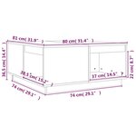 vidaXL Table basse Marron miel 80x81x36 5 cm Bois massif de pin