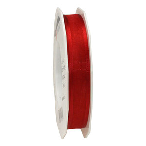 Organza marseille 25-m-rouleau 15 mm rouge