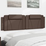 vidaXL Coussin de tête de lit marron 180 cm similicuir