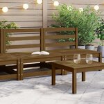 vidaXL Canapés centraux de jardin 2 Pièces marron miel bois de pin solide