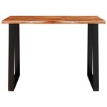 vidaXL Table à manger 110x70x75 cm bois d'acacia solide à bord vif