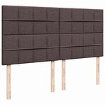 vidaXL Sommier à lattes de lit avec matelas Marron foncé 200x200 cm