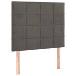 vidaXL Sommier à lattes de lit et matelas Gris foncé 90x200 cm Velours