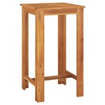 vidaXL Ensemble de bar de jardin 5 Pièces noir bois massif acacia rotin