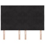 vidaXL Tête de Lit Design Blocs de Diamants Noire 160 cm Velours