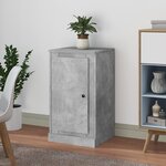 vidaXL Buffet gris béton 37 5x35 5x67 5 cm bois d'ingénierie