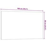 vidaXL Tableau noir magnétique mural noir 100x60 cm verre trempé