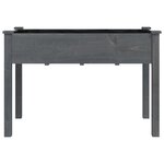 vidaXL Jardinière avec doublure gris 118x59x76 cm bois massif de sapin