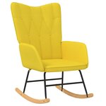 vidaXL Chaise à bascule avec tabouret Jaune moutarde Tissu