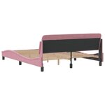vidaXL Cadre de lit avec tête de lit Rose 160x200 cm Velours