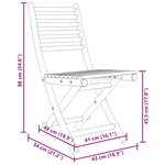 vidaXL Chaises pliables de jardin lot de 6 43x54x88 cm bambou