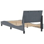 vidaXL Cadre de lit avec tête de lit Gris foncé 90x190 cm Velours
