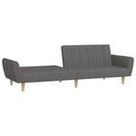 vidaXL Canapé-lit à 2 places gris clair tissu