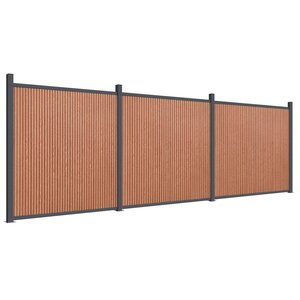 vidaXL Panneau de clôture marron 526x186 cm WPC