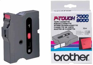 Cassette ruban noir/blanc 6mmx15m tx211 brother