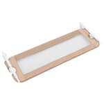vidaXL Barrière de sécurité de lit d'enfant Taupe 120x42 cm Polyester