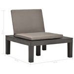 vidaXL Chaises de salon de jardin et coussins 2pc Plastique Anthracite