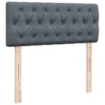 vidaXL Sommier à lattes de lit et matelas gris foncé 120x190cm velours