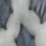 vidaXL Chaise à oreilles Gris Cuir véritable