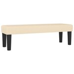 vidaXL Sommier à lattes de lit avec matelas Crème 180x200 cm Tissu