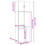 vidaXL Buffet haut blanc 80x42 5x249 cm bois d'ingénierie