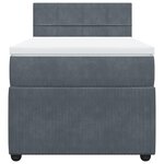 vidaXL Sommier à lattes de lit avec matelas Gris foncé 100x200 cm