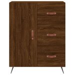 vidaXL Buffet haut Chêne marron 69 5x34x180 cm Bois d'ingénierie