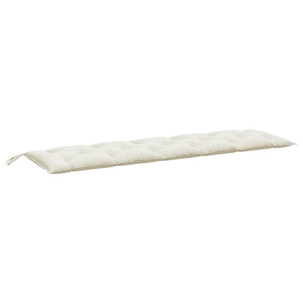 vidaXL Coussin de banc de jardin crème mélangé 180x50x7 cm tissu