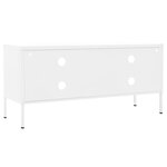 vidaXL Meuble TV Blanc 105x35x50 cm Acier