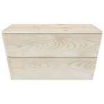 vidaXL Salon de jardin palette 10 Pièces avec coussins bois d'épicéa