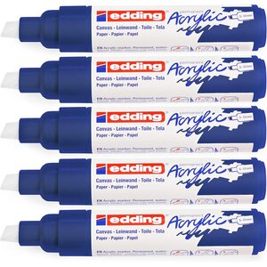 Marqueur acrylique large 5000 bleu nuit élégant 5-10 mm x 5 EDDING