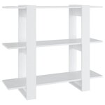 vidaXL Bibliothèque/Séparateur de pièce Blanc 100x30x87 cm